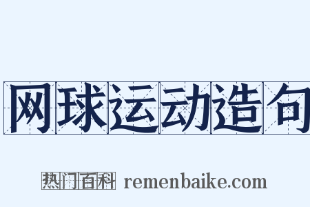 网球运动造句是什么意思的图片